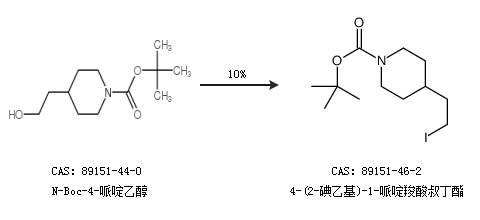 4-(2-碘乙基)-1-哌啶羧酸叔丁酯的合成路线及哌啶乙醇的应用